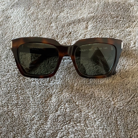 Saint Laurent Accessories - Saint Laurent Women's Tortoiseshell Square Sunglasses - Dark Brown/Black Lenses